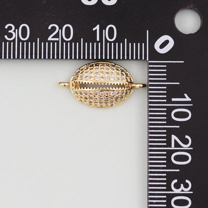 Gold Shell Connector Charms,18K Gold Filled Conch Shell Pendant,Conch Shell Charm Bracelet Necklace for DIY Jewelry Making Supply