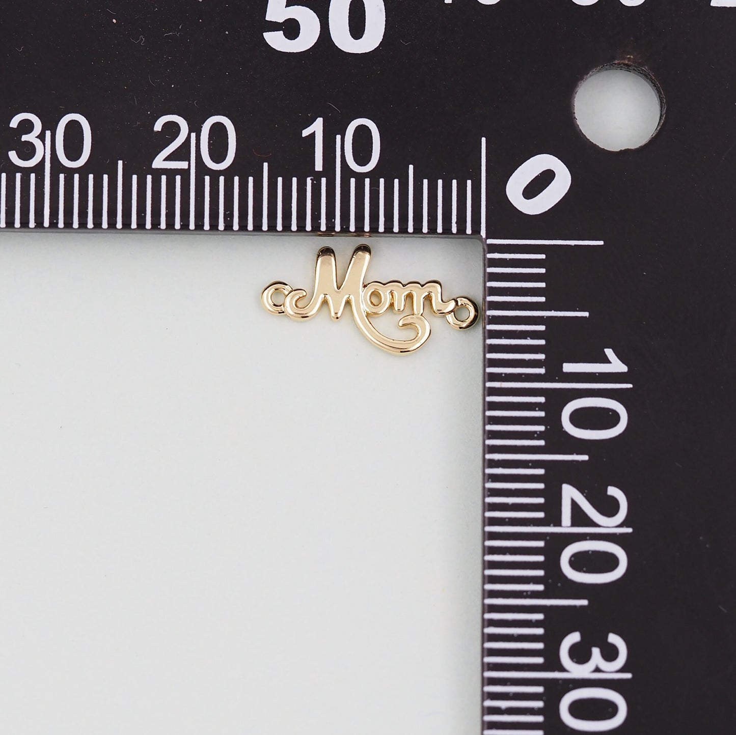 Gold Mom Charms,18K Gold Filled Mom Pendant Charm Bracelet Necklace for DIY Jewelry Making Supply