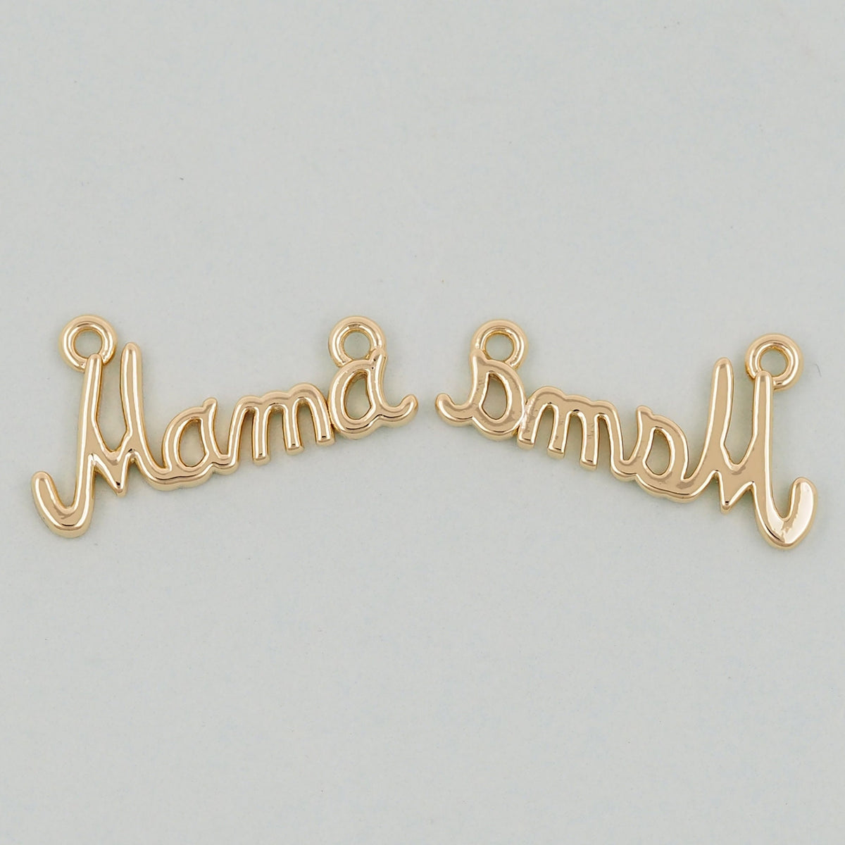 Gold Mama Charms,18K Gold Filled Mama Pendant,Mama Charm Bracelet Necklace for DIY Jewelry Making Supply