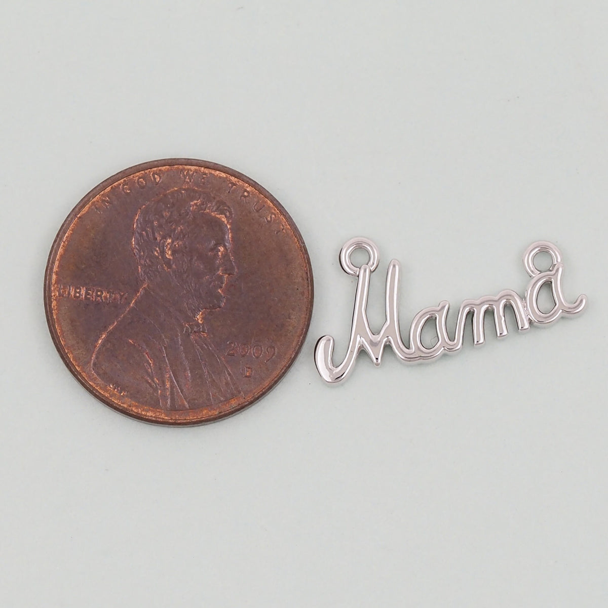 Gold Mama Charms,18K Gold Filled Mama Pendant,Mama Charm Bracelet Necklace for DIY Jewelry Making Supply