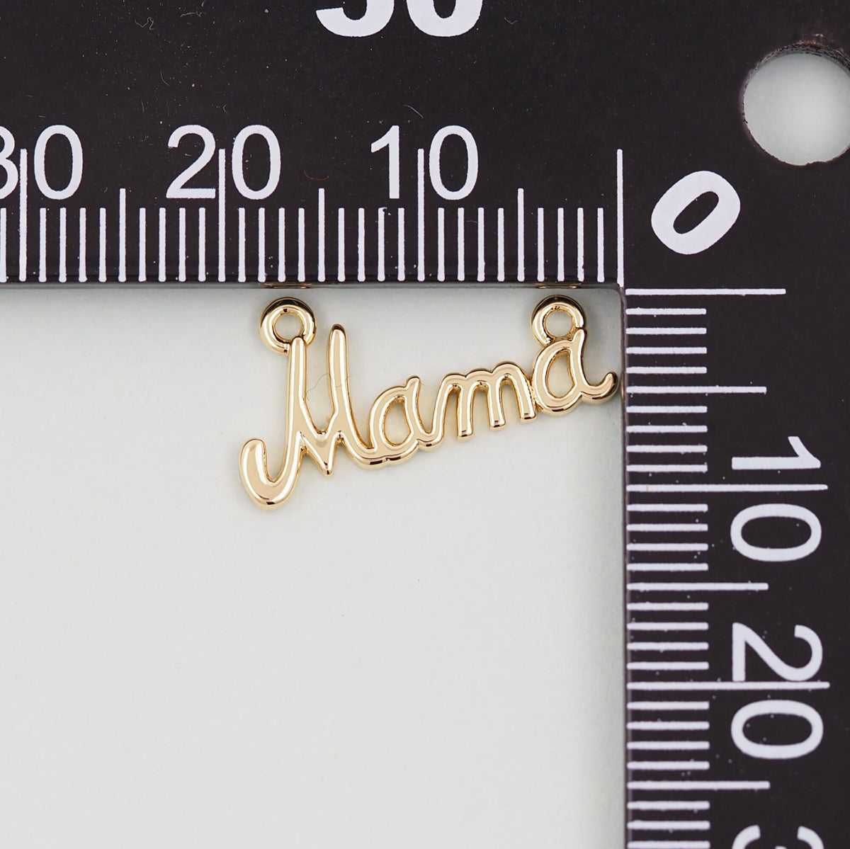 Gold Mama Charms,18K Gold Filled Mama Pendant,Mama Charm Bracelet Necklace for DIY Jewelry Making Supply