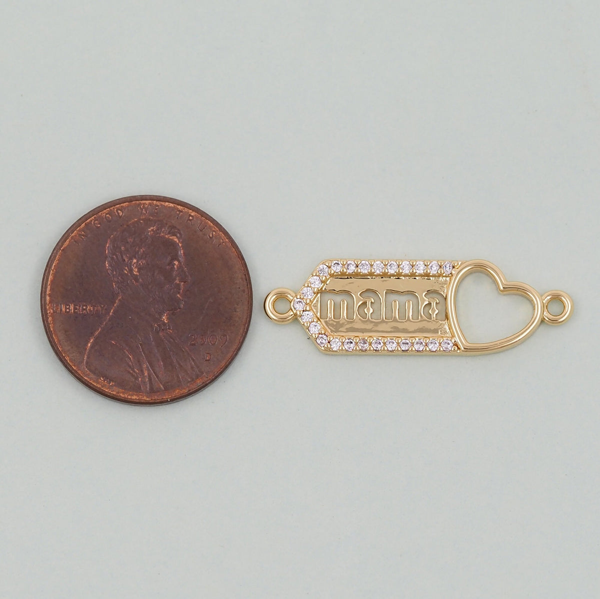 Gold Mama Charms,18K Gold Filled Mama Pendant,Mama Charm Bracelet Necklace for DIY Jewelry Making Supply