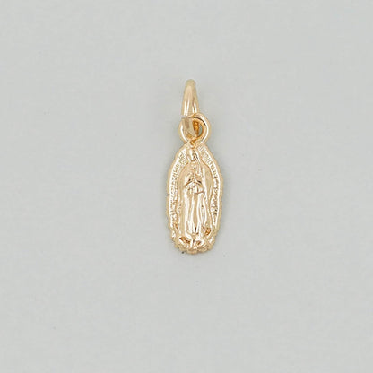 Gold Our Lady of Guadalupe Charms,18K Gold Filled virgin mary Pendant Charm Bracelet Necklace for DIY Jewelry Making Supply