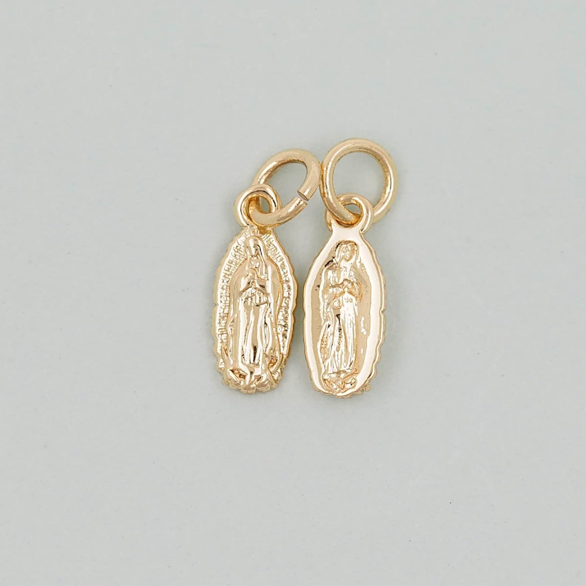 Gold Our Lady of Guadalupe Charms,18K Gold Filled virgin mary Pendant Charm Bracelet Necklace for DIY Jewelry Making Supply