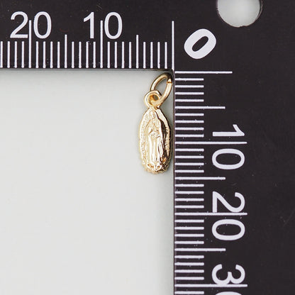 Gold Our Lady of Guadalupe Charms,18K Gold Filled virgin mary Pendant Charm Bracelet Necklace for DIY Jewelry Making Supply