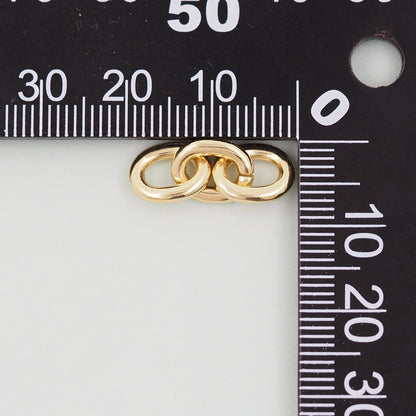 18K Gold filled three oval chain links foe DIY jewelry necklace bracelet earring components