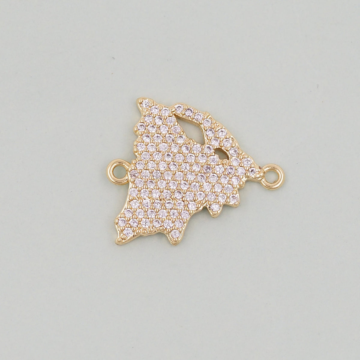 18K Gold Filled map Pendant,Map Charm Bracelet Necklace for DIY Jewelry Making Supply