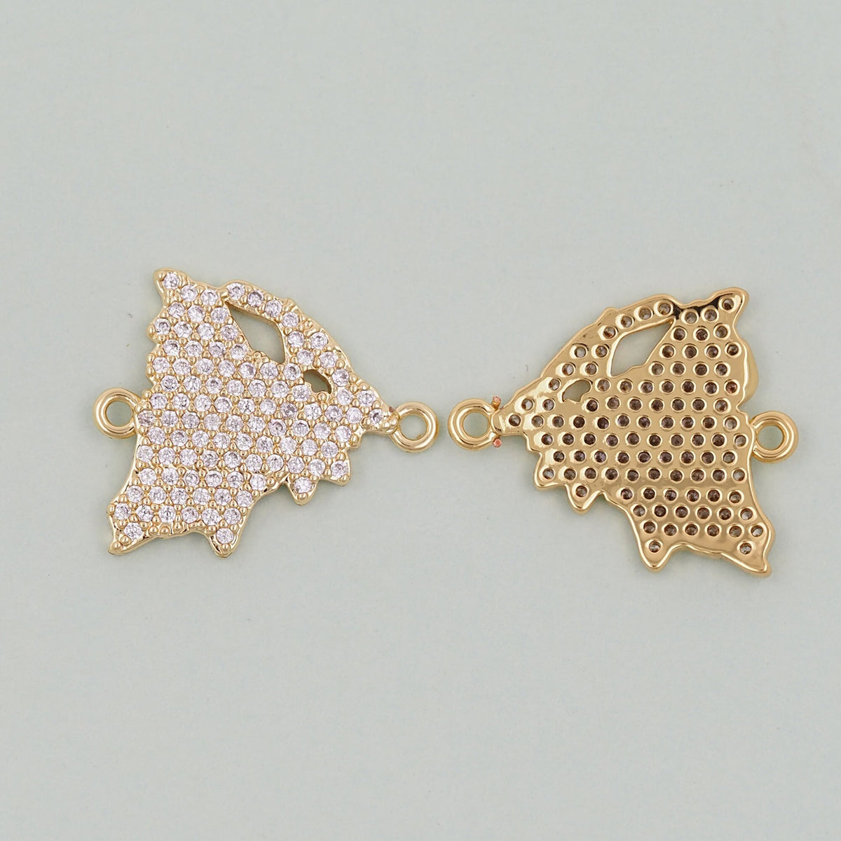 18K Gold Filled map Pendant,Map Charm Bracelet Necklace for DIY Jewelry Making Supply