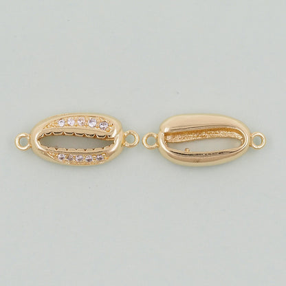 18K Gold Filled Shell Charm Pendant for Jewelry Making