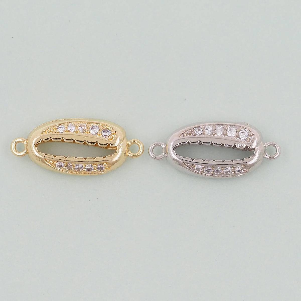 Gold Shell Connector Charms,18K Gold Filled Conch Shell Pendant,Conch Shell Charm Bracelet Necklace for DIY Jewelry Making Su