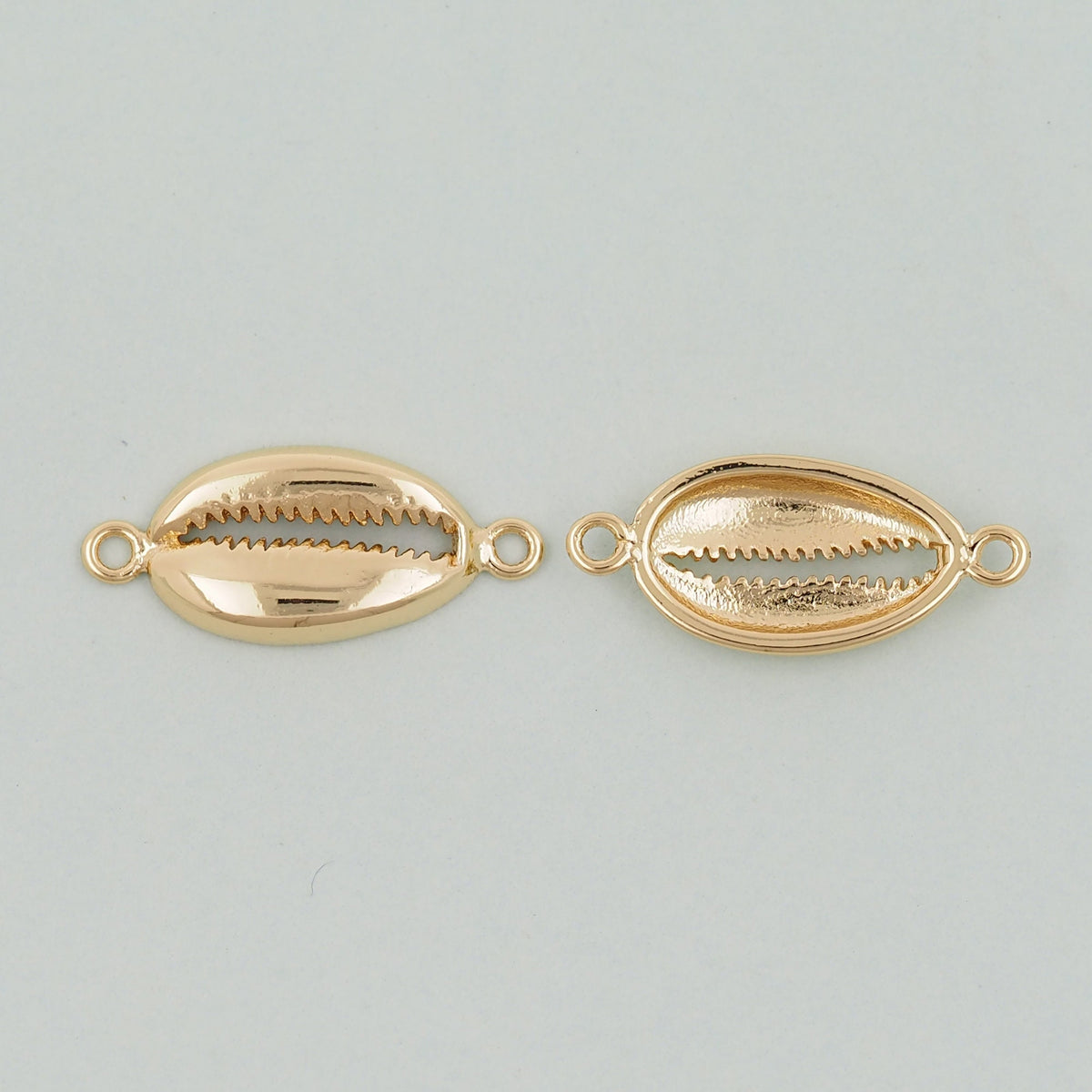Gold Shell Connector Charms,18K Gold Filled Conch Shell Pendant,Conch Shell Charm Bracelet Necklace for DIY Jewelry Making Su