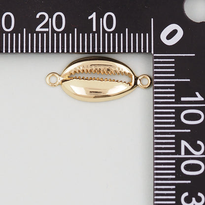 Gold Shell Connector Charms,18K Gold Filled Conch Shell Pendant,Conch Shell Charm Bracelet Necklace for DIY Jewelry Making Su