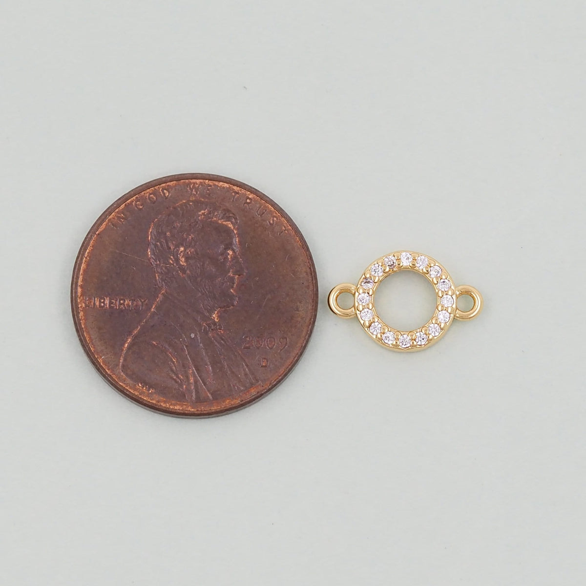 Gold Round Connector Charms,18K Gold Filled Round Pendant,Round Charm Bracelet Necklace for DIY Jewelry Making Supply