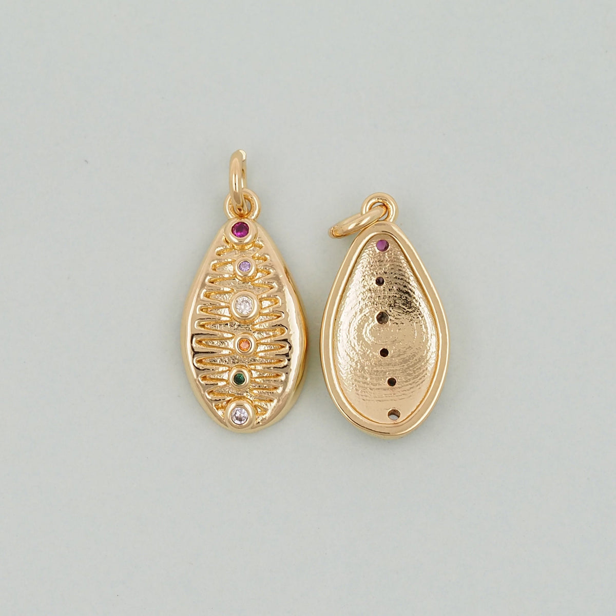 18K Gold Filled Shell Charm Pendant for Jewelry Making