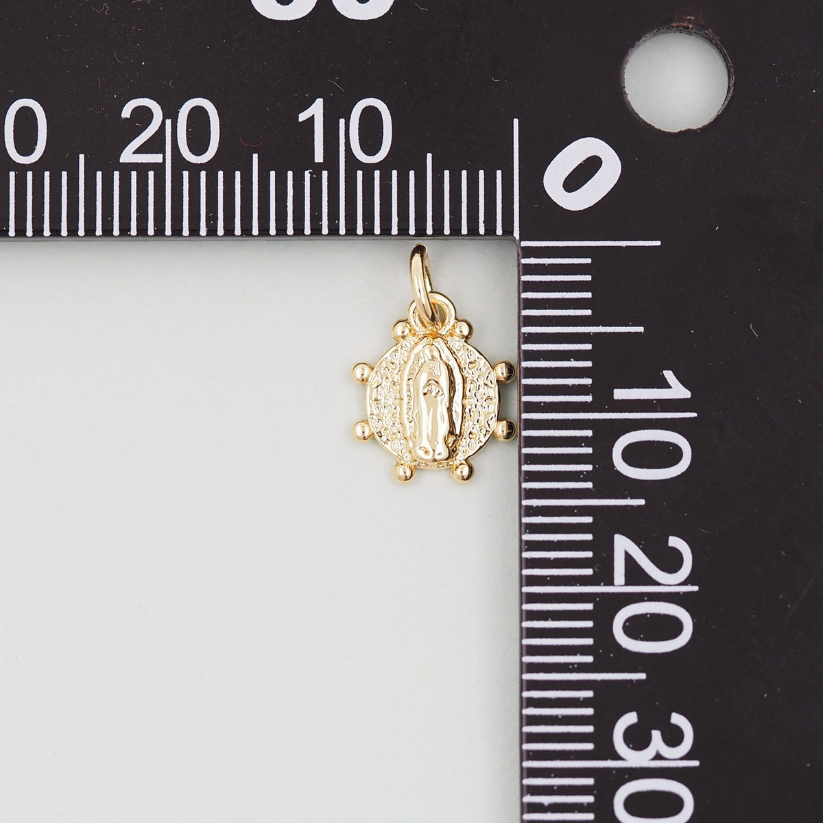 Gold Our Lady of Guadalupe Charms,18K Gold Filled virgin mary Pendant Charm Bracelet Necklace for DIY Jewelry Making Supply