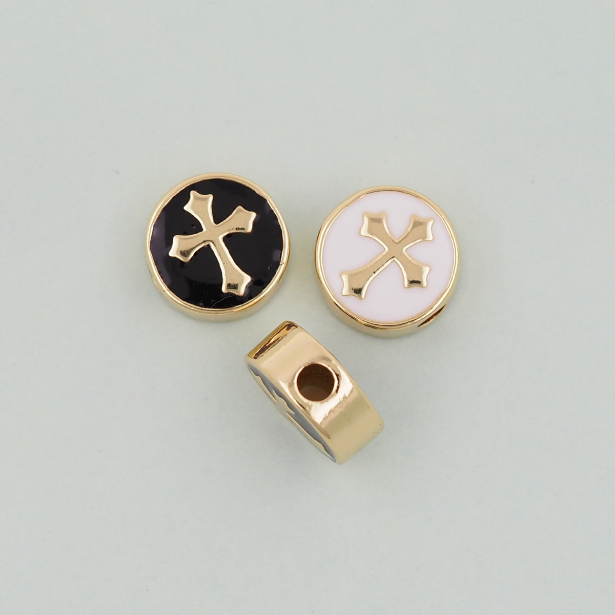 18K Gold Filled Cross Jewelry Beads 2 mm for Jewelry Making