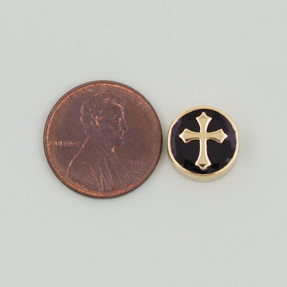 18K Gold Filled Cross Jewelry Beads 2 mm for Jewelry Making