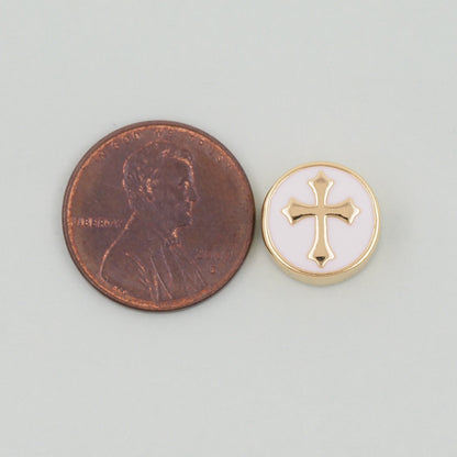18K Gold Filled Cross Jewelry Beads 2 mm for Jewelry Making