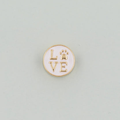 Gold Love Beads Charms,18K Gold Filled Cube Love Pendant,Love Charm Bracelet Necklace for DIY Jewelry Making Supply hole 3mm