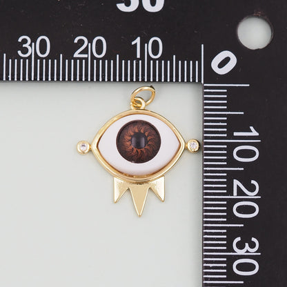 Gold Evil Eye Charms,18K Gold Filled Evil Eye Pendant,Evil Eye Charm Bracelet Necklace for DIY Jewelry Making Supply