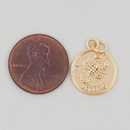 18K Gold Filled Zodiac Constellation Charms,Zodiac Symbol,Horoscope Charm,Gold Astrological Zodiac Sign Minimalist Jewelry