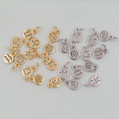 18K Gold Filled Zodiac Constellation Charms,Zodiac Symbol,Horoscope Charm,Gold Astrological Zodiac Sign Minimalist Jewelry