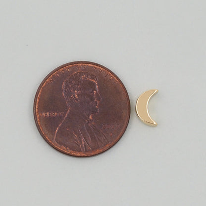 18K Gold Filled Moon Charm Pendant for Jewelry Making