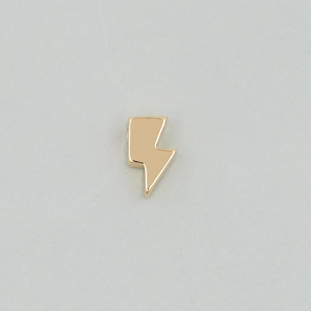 Gold lightning Beads Charms,18K Gold Filled lightning Bracelet Necklace for DIY Jewelry Making Supply hole 2mm