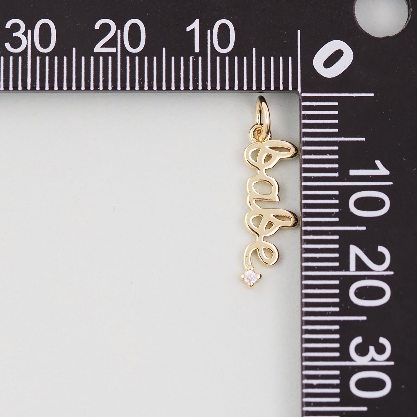 Gold letter Charms,18K Gold Fille Babe Pendant,Babe Charm Bracelet Necklace for DIY Jewelry Making Supply