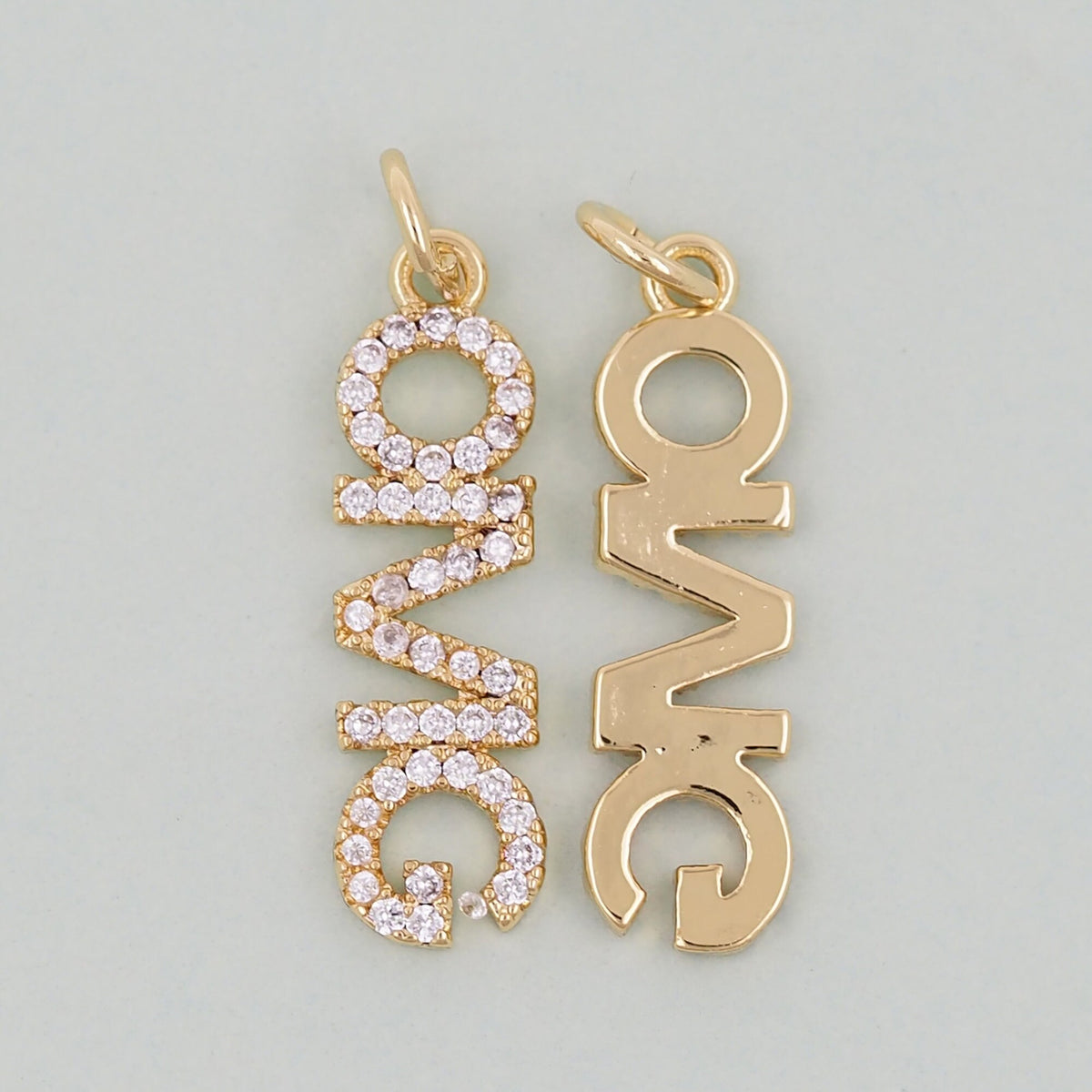 18K Gold Filled Letter Charm Pendant for Jewelry Making