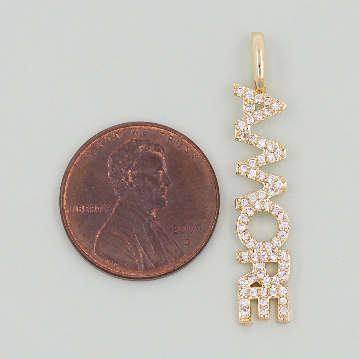 18K Gold Filled Letter Charm Pendant for Jewelry Making