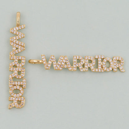 Gold letter Charms,18K Gold Fille warrior Pendant,warrior Charm Bracelet Necklace for DIY Jewelry Making Supply