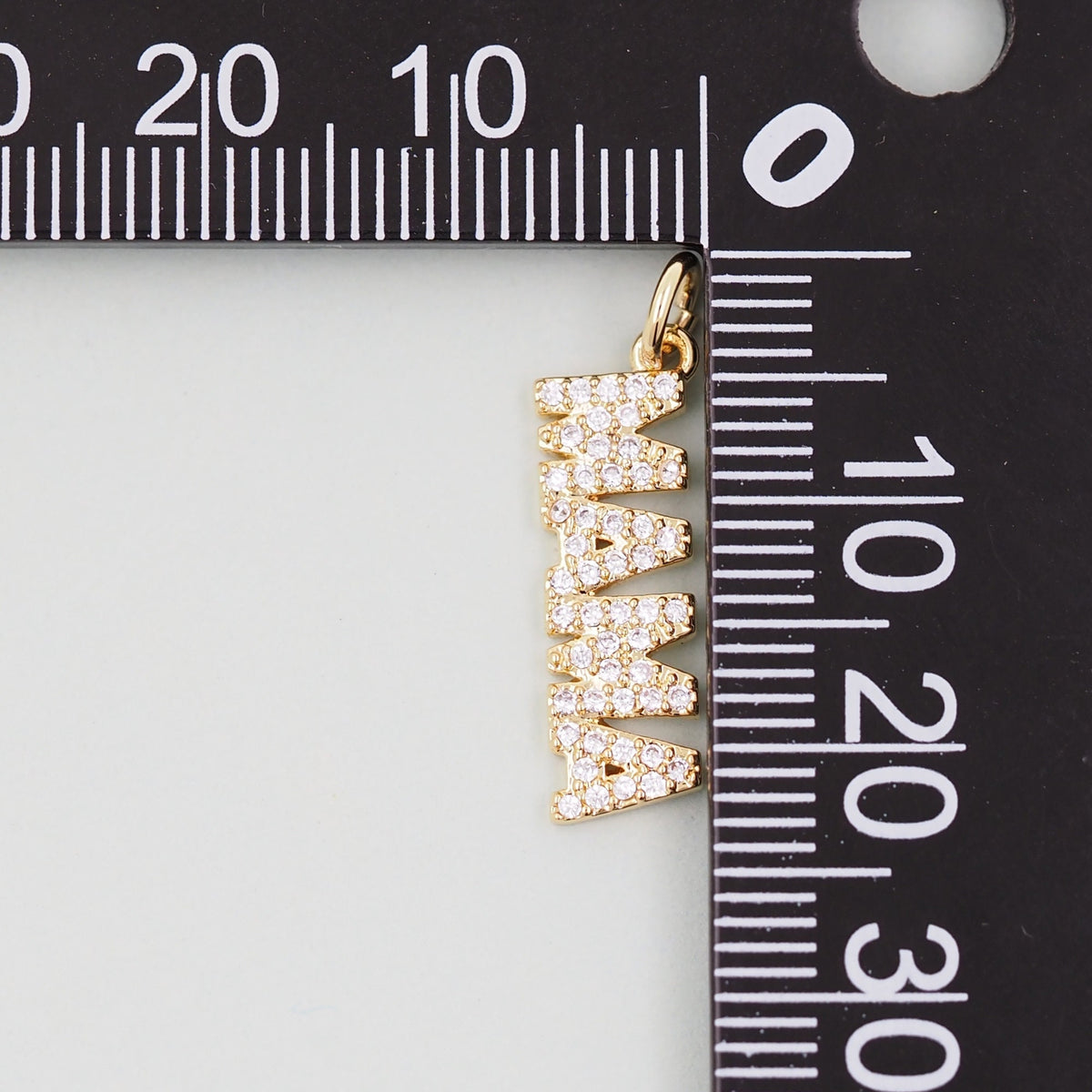 Gold letter Charms,18K Gold Fille Mama Pendant,Mama Charm Bracelet Necklace for DIY Jewelry Making Supply