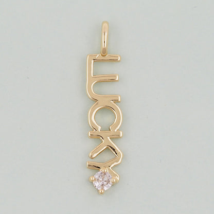 Gold letter Charms,18K Gold Fille Lucky Pendant,Lucky Charm Bracelet Necklace for DIY Jewelry Making Supply