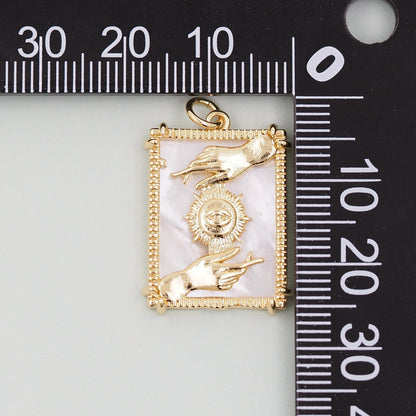 Gold Tarot Charms,18K Gold Fille Tarot Pendant,Tarot Charm Bracelet Necklace for DIY Jewelry Making Supply