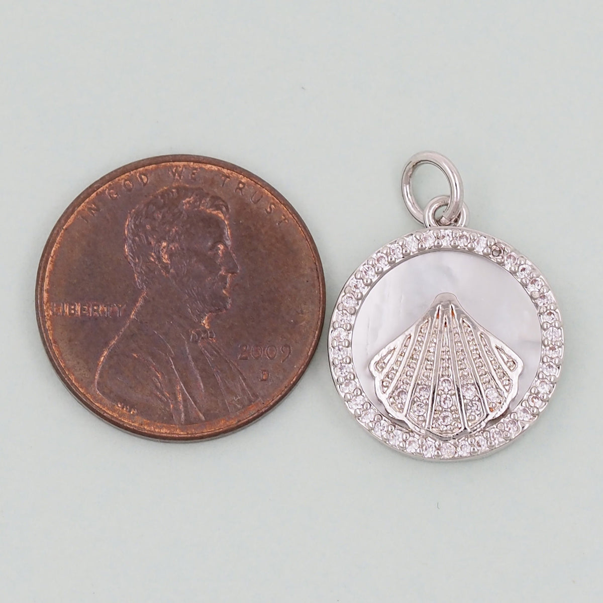 18K Gold Filled Shell Charm Pendant for Jewelry Making