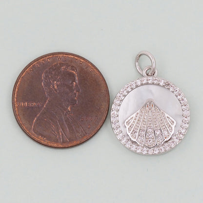 18K Gold Filled Shell Charm Pendant for Jewelry Making