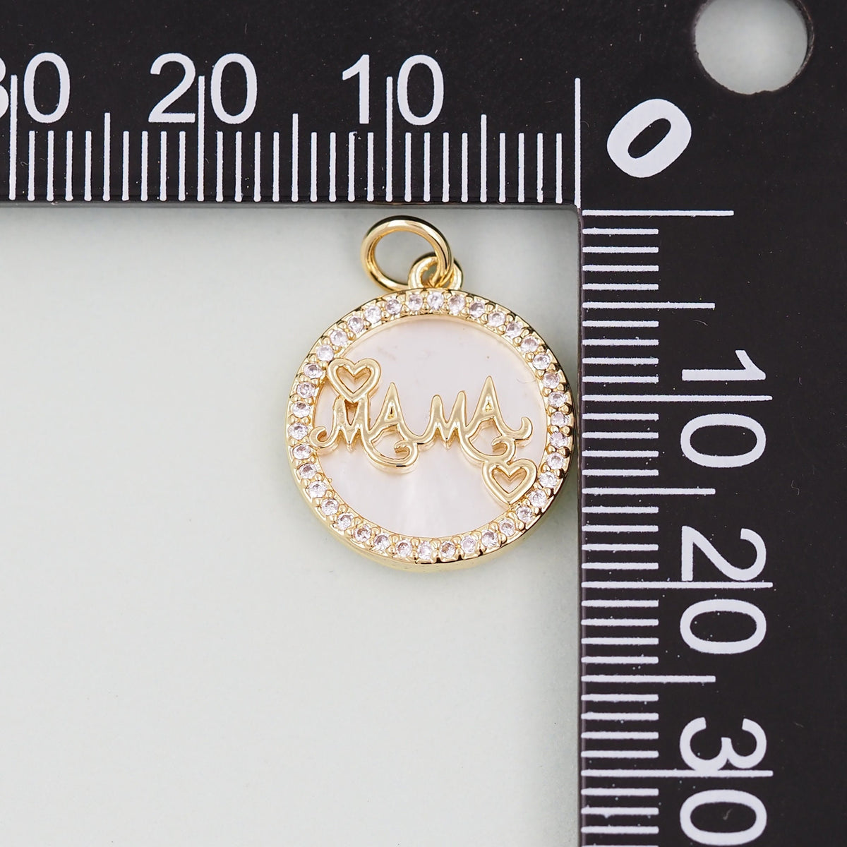 Gold Mama Charms,18K Gold Filled Mama Pendant,Mama Charm Bracelet Necklace for DIY Jewelry Making Supply