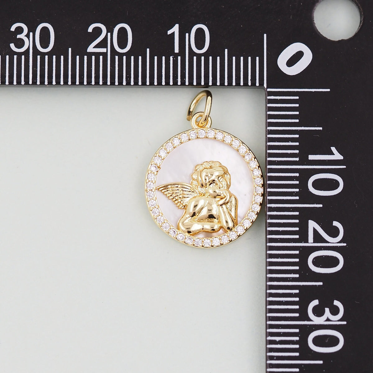 18K Gold Filled Angel Charm Pendant for Jewelry Making