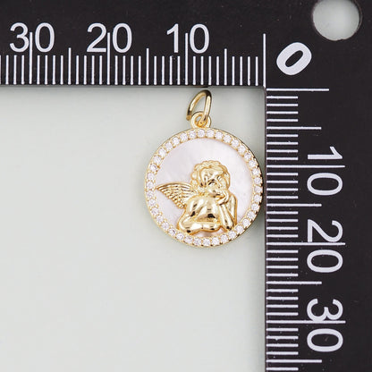 18K Gold Filled Angel Charm Pendant for Jewelry Making