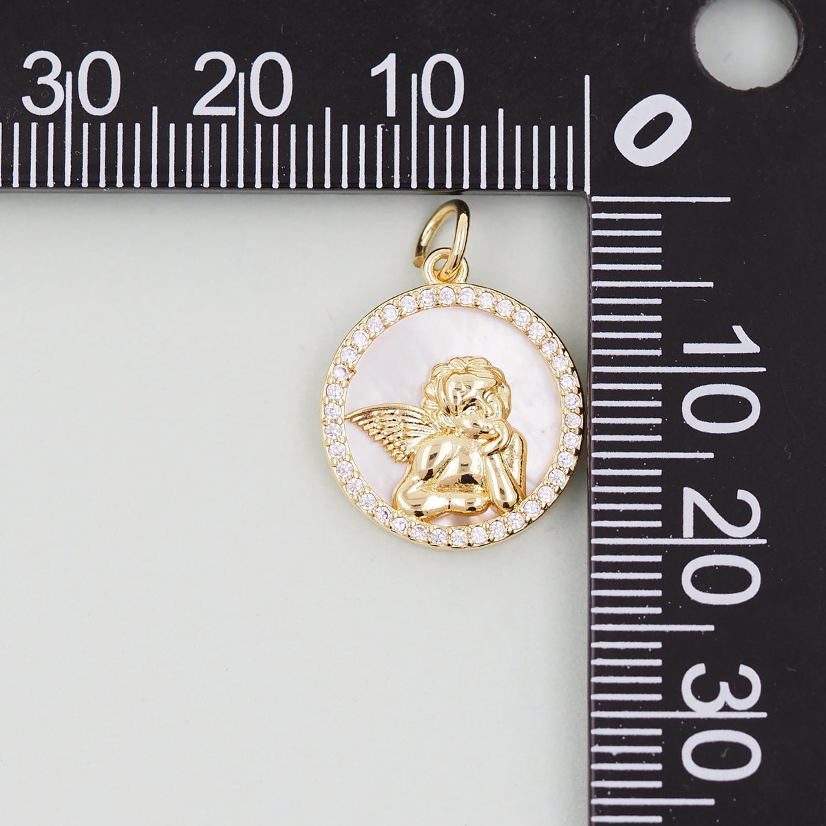 Gold Angel Charms,18K Gold Filled Angel Pendant,Angel Charm Bracelet Necklace for DIY Jewelry Making Supply