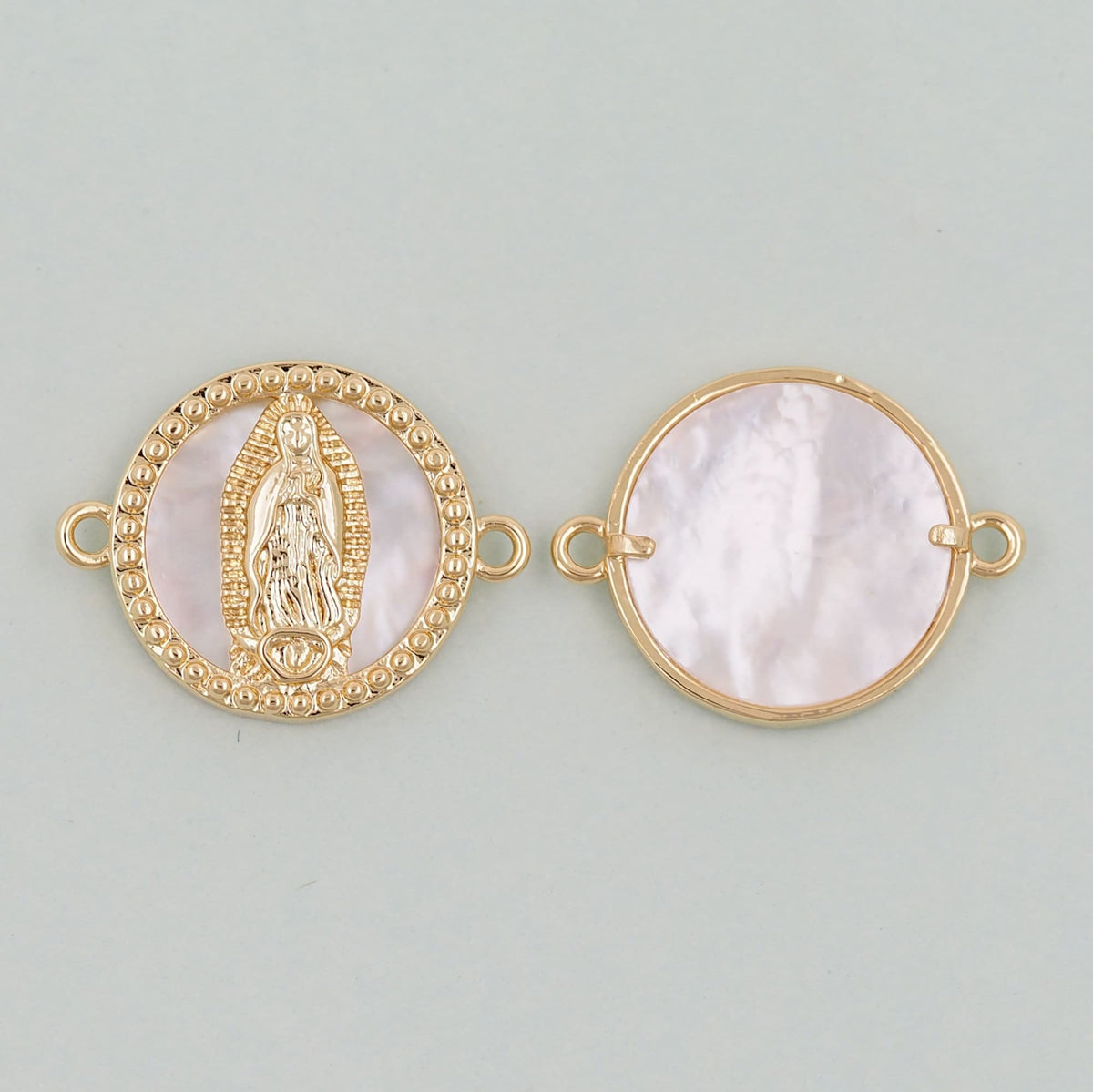 Gold Our Lady of Guadalupe Charms,18K Gold Filled virgin mary Pendant Charm Bracelet Necklace for DIY Jewelry Making Supply