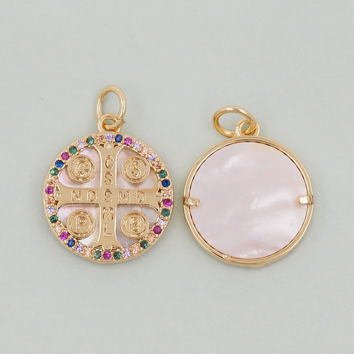 Gold religion Charms,18K Gold Filled religion Pendant,Cross Charm Bracelet Necklace for DIY Jewelry Making Supply