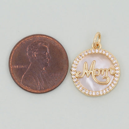 18K Gold Filled Shell Charm Pendant for Jewelry Making