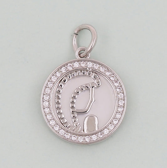 Gold Our Lady of Guadalupe Charms,18K Gold Filled virgin mary prayer Pendant Charm Bracelet Necklace for DIY Jewelry Making Supply