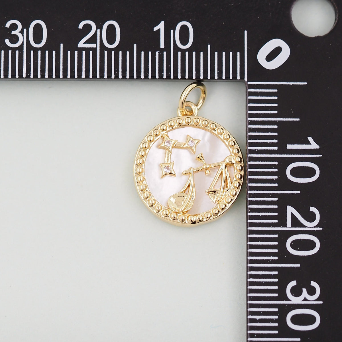 18K Gold Filled Star CZ Charm Pendant for Jewelry Making