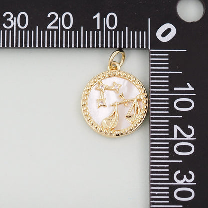 18K Gold Filled Star CZ Charm Pendant for Jewelry Making