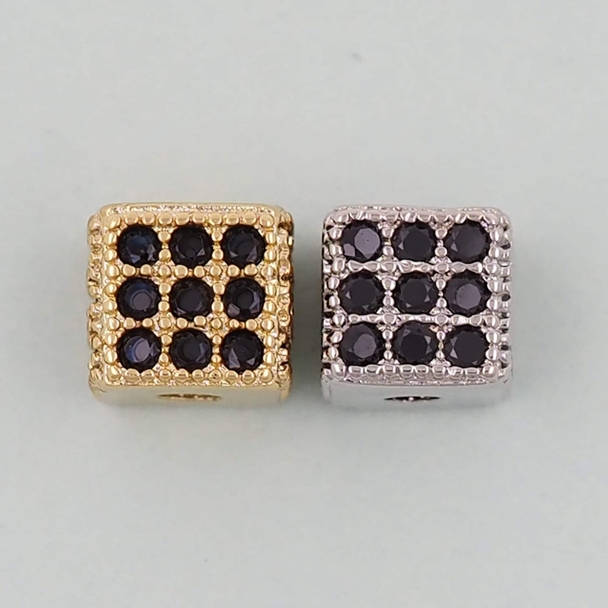 18K Gold Filled Square Spacer Beads 6 mm for Jewelry Making