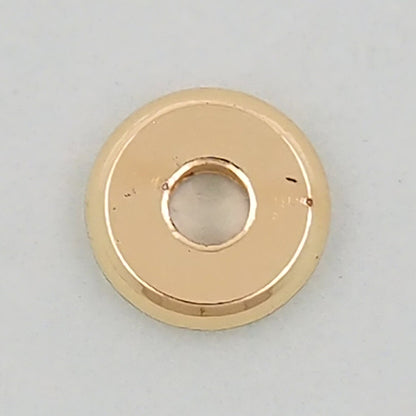 Gold Flat Round Beads Charms,18K Gold Filled Round spacer beads Bracelet Necklace for DIY Jewelry Making Supply 6mm