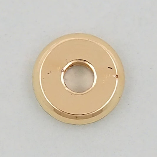 Gold Flat Round Beads Charms,18K Gold Filled Round spacer beads Bracelet Necklace for DIY Jewelry Making Supply 6mm